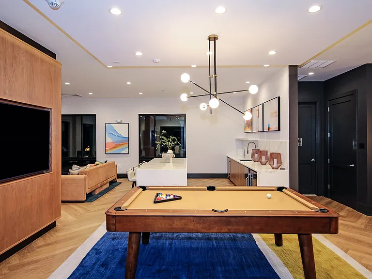 Rooftop Clubroom with Pool Table