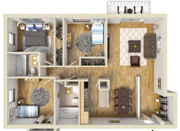 Floor plan 3 Bedroom