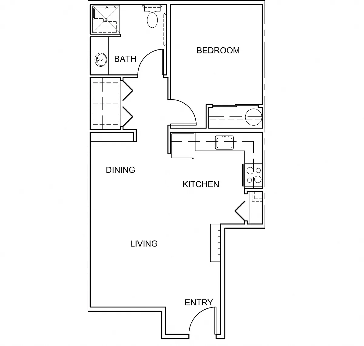 Floor plan 1 Bedroom