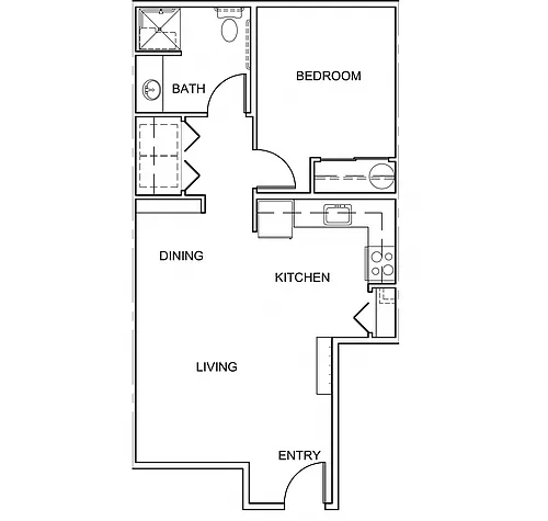 Floor plan 1 Bedroom