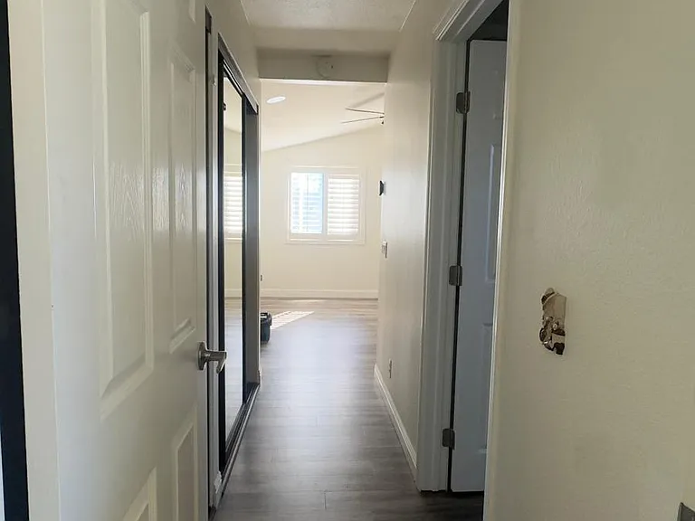 Primary Suite Hall with Dual Closets & Bath Access