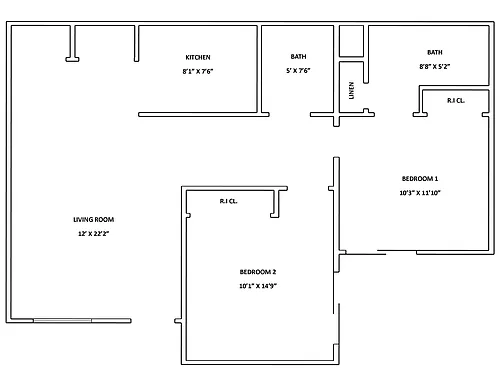 Floor plan Small 2x2