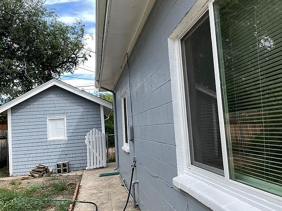 Side and rear of garage