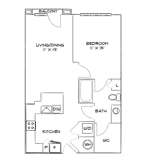 Floor plan Design 1K