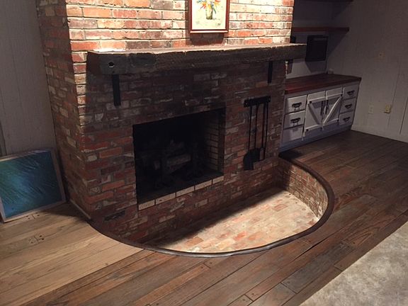 sunken fireplace