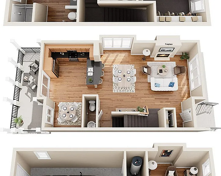 Townhome TB3 | The Woodlands Apartments | Apartments in Menomonee Falls, WI Townhome TB3 | The Woodlands Apartments | Apartments in Menomonee Falls, WI