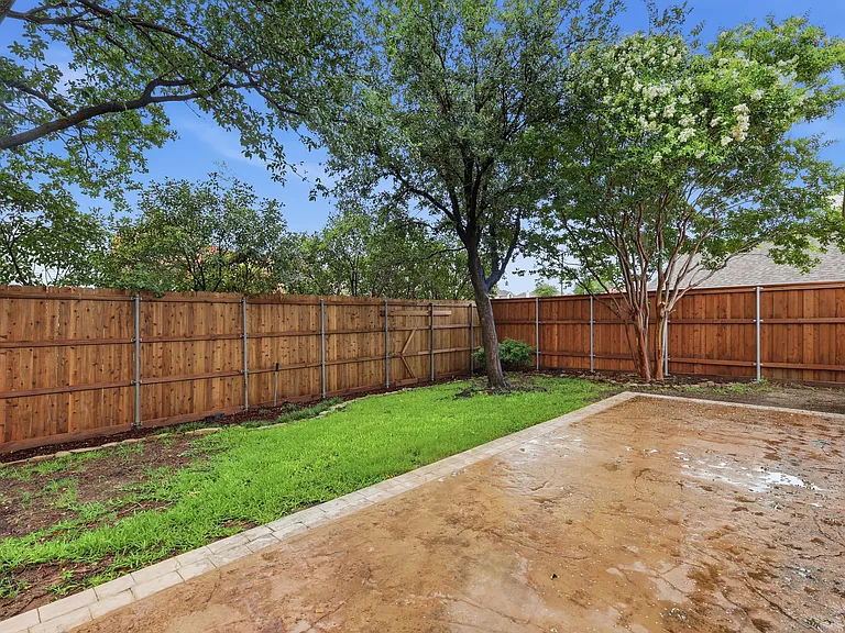Backyard and large patio