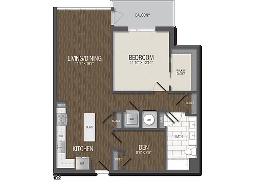 Floor plan T.1D2/den