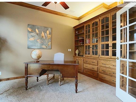 Office with builtins and sound system for house.