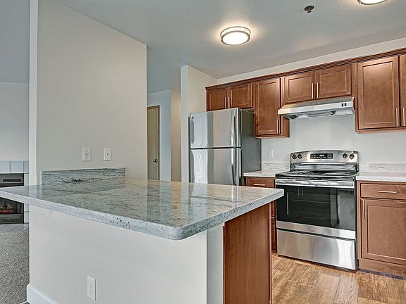 Kitchen with stainless steel appliances, ample counter space and lots of cabinet storage