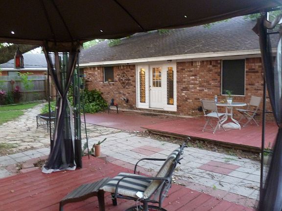 Several decks and patios.
