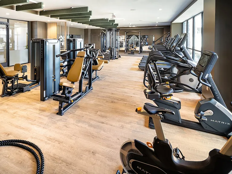 Fitness center with strength and cardio equipment