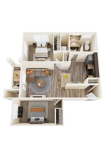 Floor plan 2 X 1 C