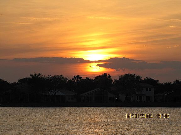 Sunset over the lake