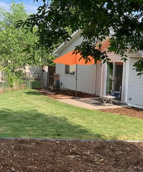 fenced in back yard