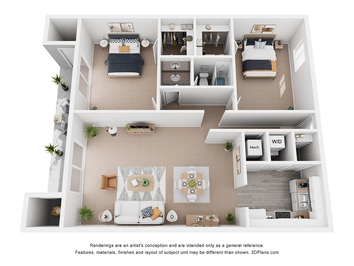 Floor plan 2x1 1174 SQ FT