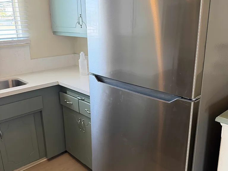 New steel fridge