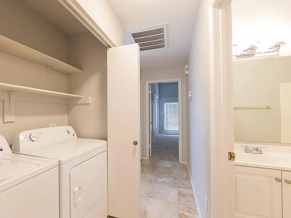 laundry and guest bathroom