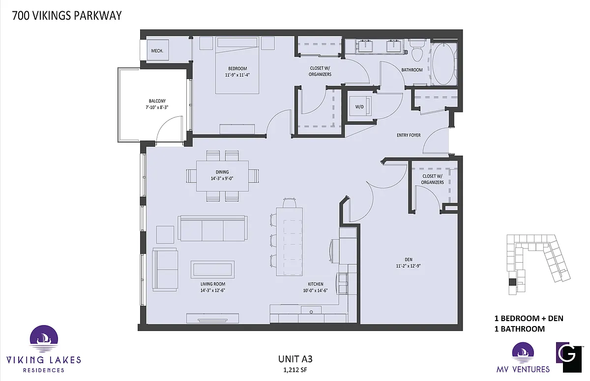 Floor plan $1.95/sq.ft. - A3