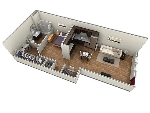 Floor plan Studio Grand Courtyard