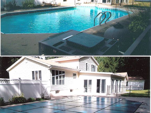 rear of house and pool