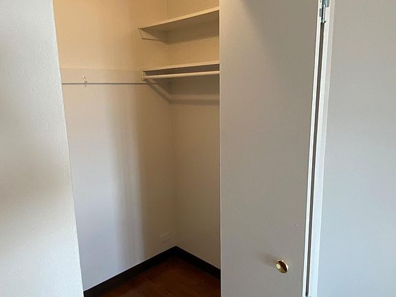 Walk-in closet in the master bedroom