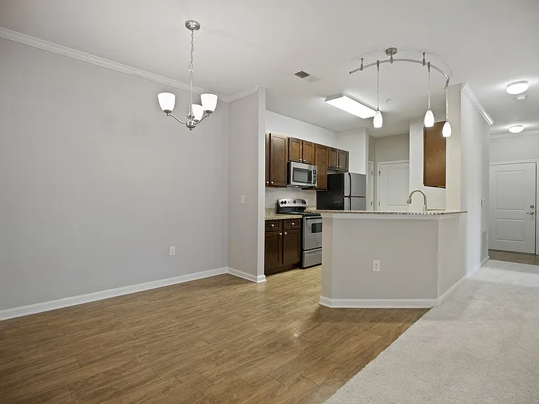 Kitchen with bar area counter