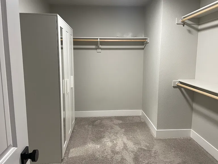 Closet with armoire for extra storage
