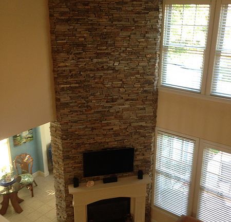 Stone Fireplace
						:
						Two story stone fireplace with natural gas vented logs