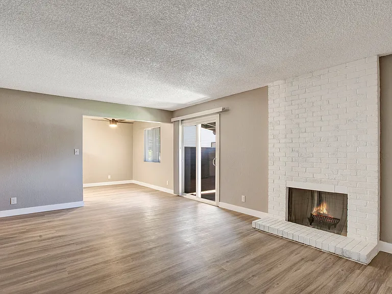 Open Living Space w/ Fireplace