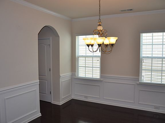 Large Dining Room accented with lots of wood molding
