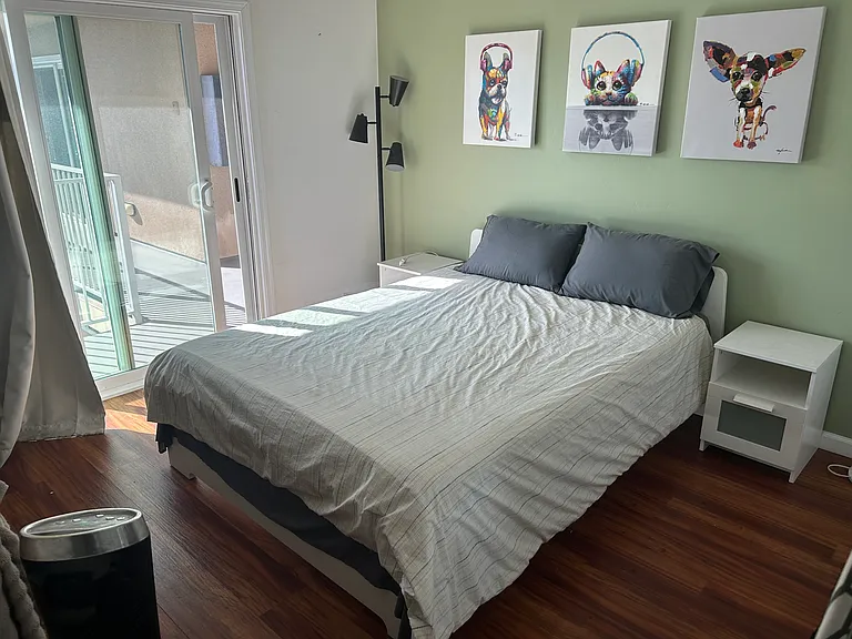 Guest bedroom with access to upper walkway and sundeck