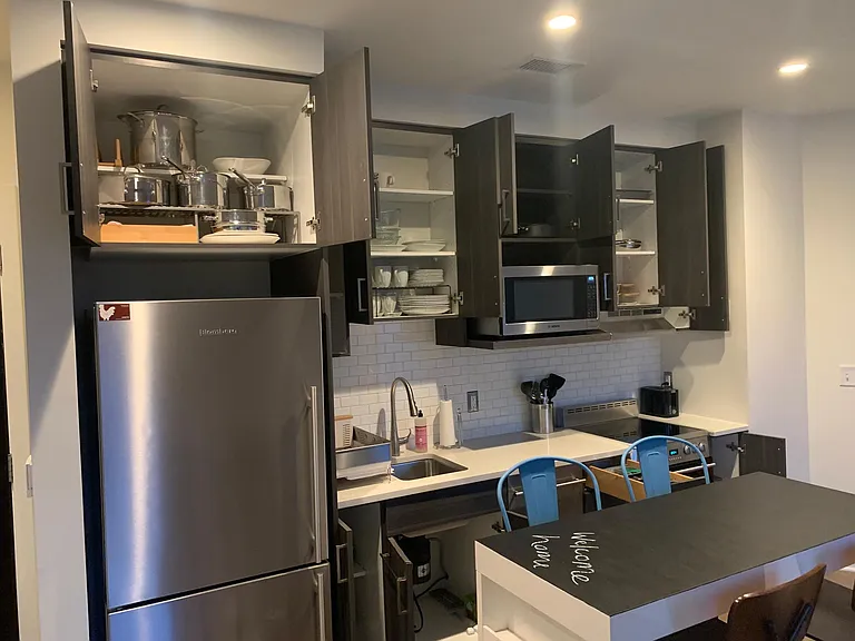 All kitchenware provided, with plenty of additional kitchen storage left over