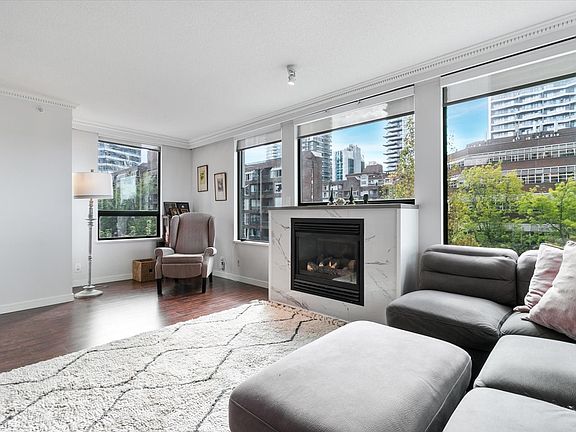 Living room with gas fireplace