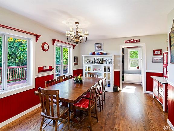 Kitchen looking into formal dinning room