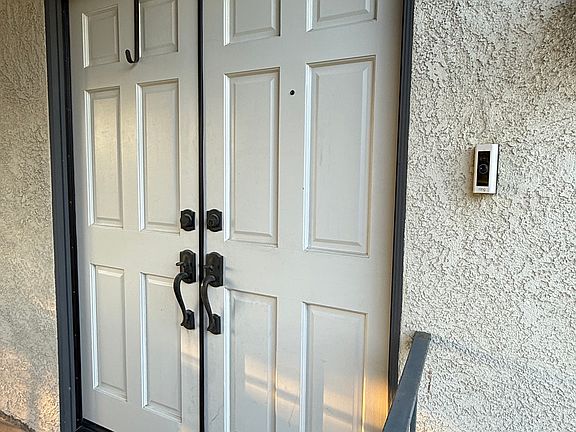 Front entrance that includes a Ring door camera