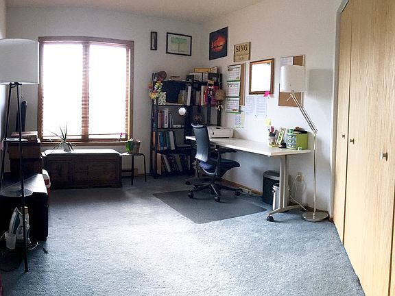 bedroom #2 being used as an office/study room