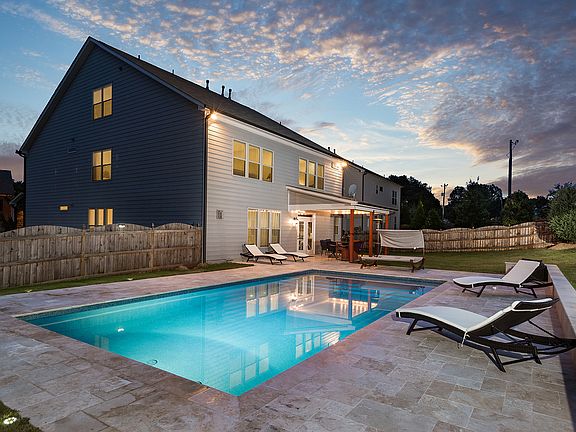 LED lit pool