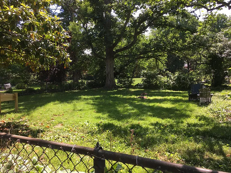 Fenced backyard