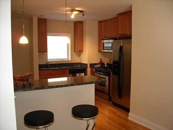 Updated kitchen with stainless steel appliances