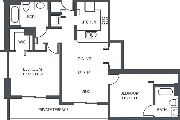 Model S | 2 Bedroom, 2 Bath Model S | 2 Bedroom, 2 Bath