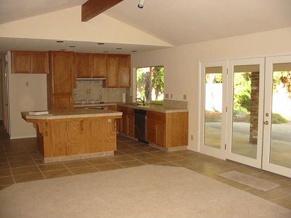 New oak cabs in kitchen