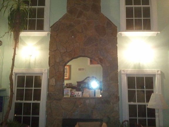 fireplace in great room