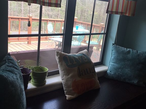 Window seat in dining room 
