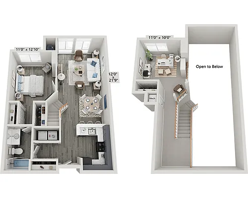 Floor plan Bosley Loft (A1GL)