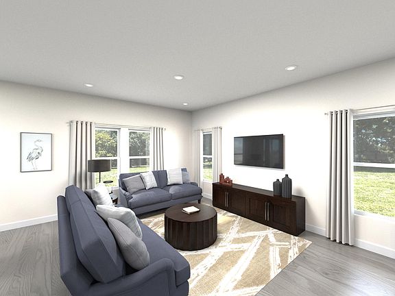 The open-concept living space is perfect for entertaining.