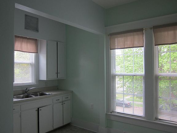 A view of the kitchen. A brand new refrigerator was purchase