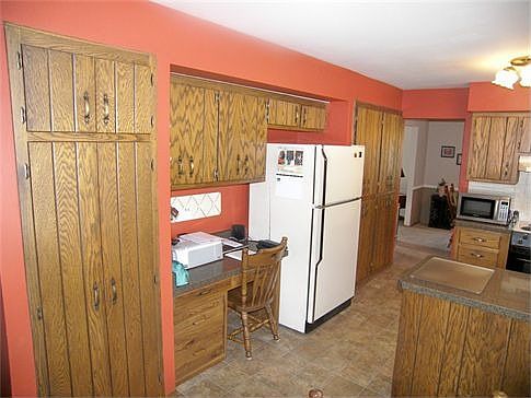 Built in desk and pantry