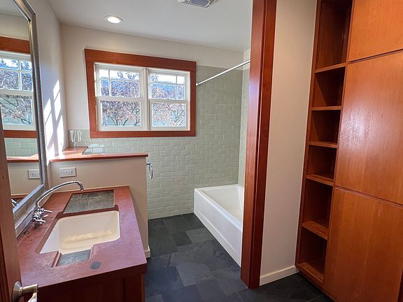 Custom built-ins in master bathroom.