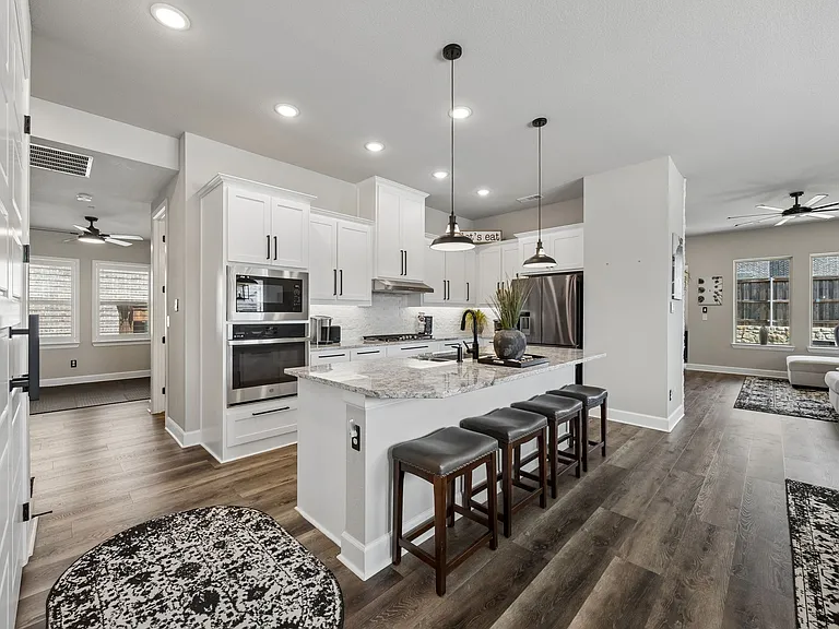 Lots of light in the kitchen